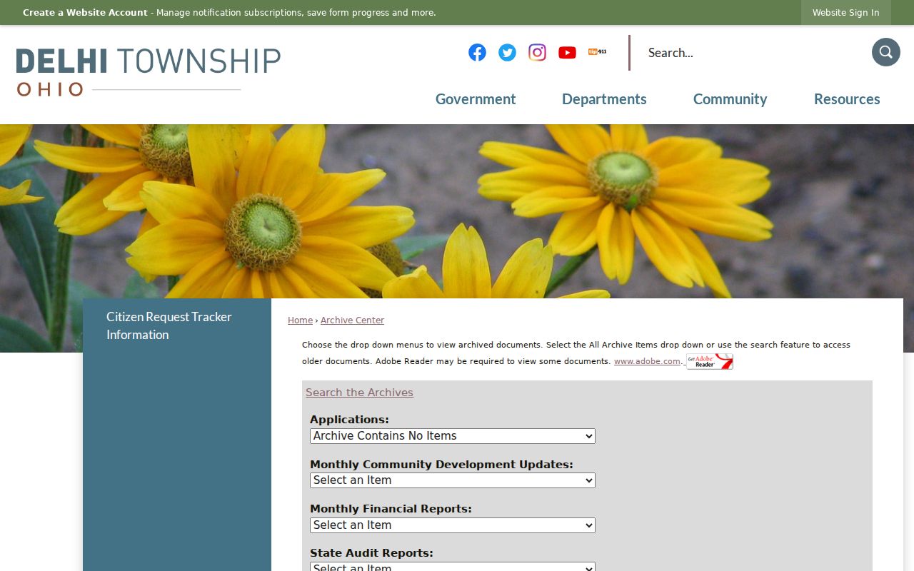 Delhi Township city directory research through the public archive search