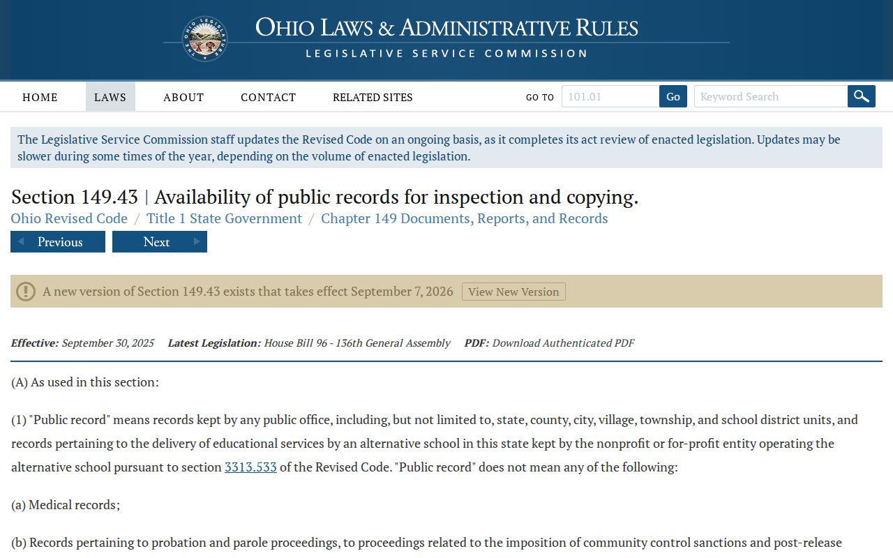 Delhi Township residents directory Ohio Public Records Act