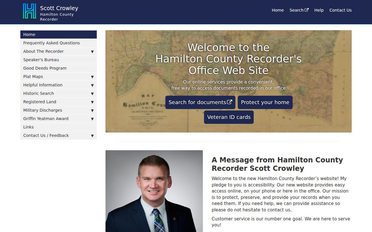 Delhi Township previous residents Hamilton County Recorder office information